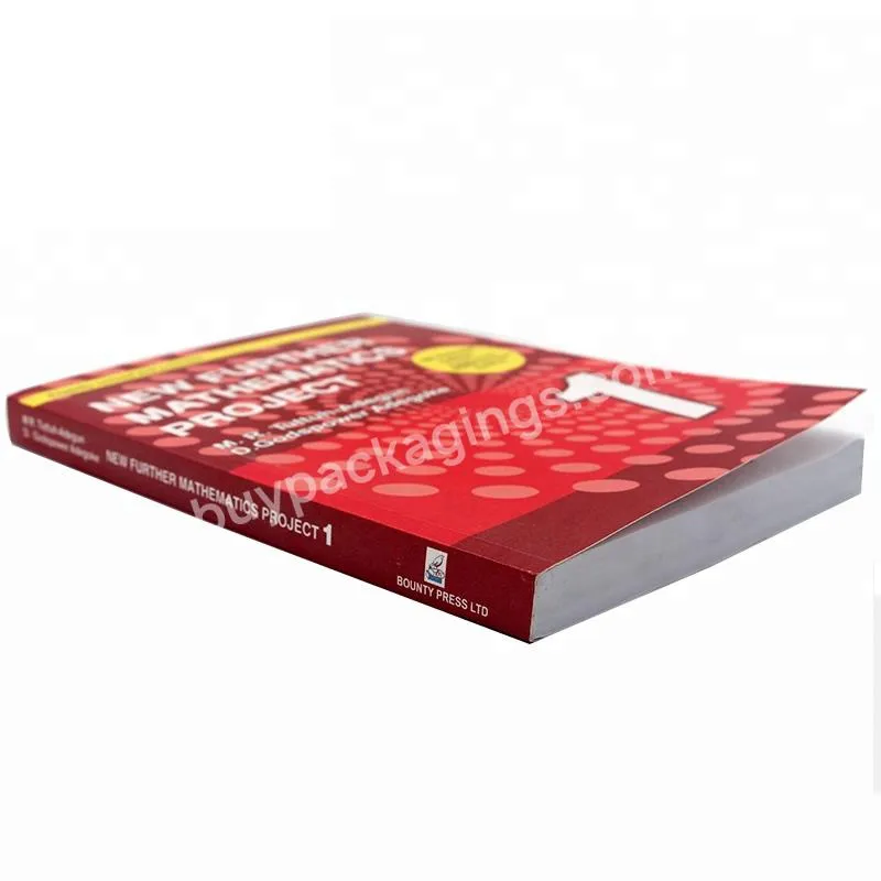 Custom Cheap Gloss Laminated Full Color Softcover Primary Math Textbooks Printing