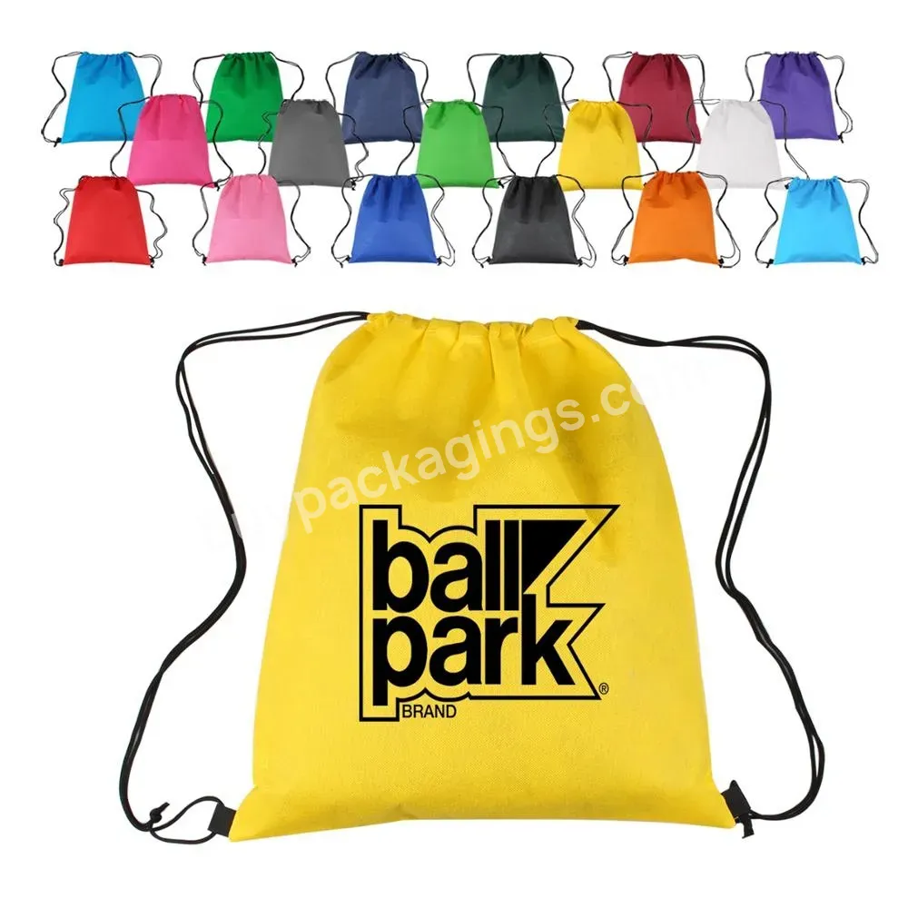 Custom Cheap Polyester Drawstring Bag Gym Sports Draw String Bags Sport Drawstring Backpack Bag