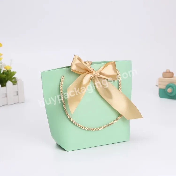 Custom Cheap Price Fancy Wedding Eco Small Mini Gift Paper Bag Shopping Bags With Your Own Logo