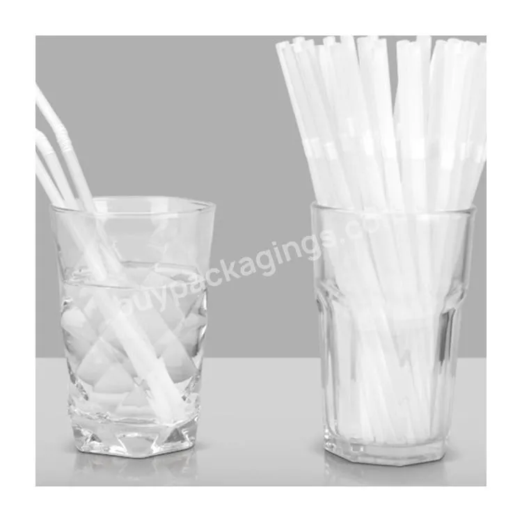 Custom Cheap Printed Good Quality Eco Friendly 100% Biodegradable PLA Plastic Bubble Tea Juice Drinking Straws