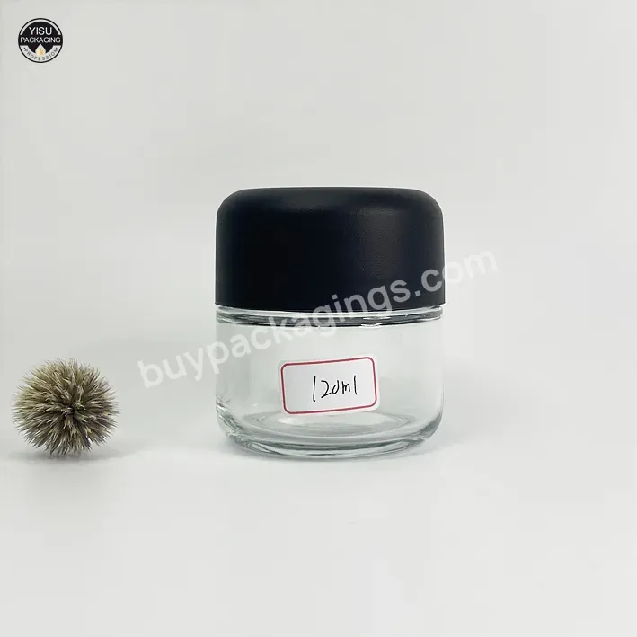 Custom Child Resistant Transparent Glass Container Cream Glass Bottle Glass Jar