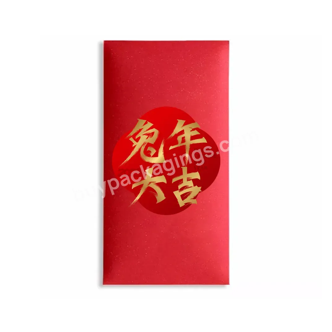Custom Chinese New Year Paper Red Envelopes Hot Stamping Lucky Money Envelope For Chinese New Year