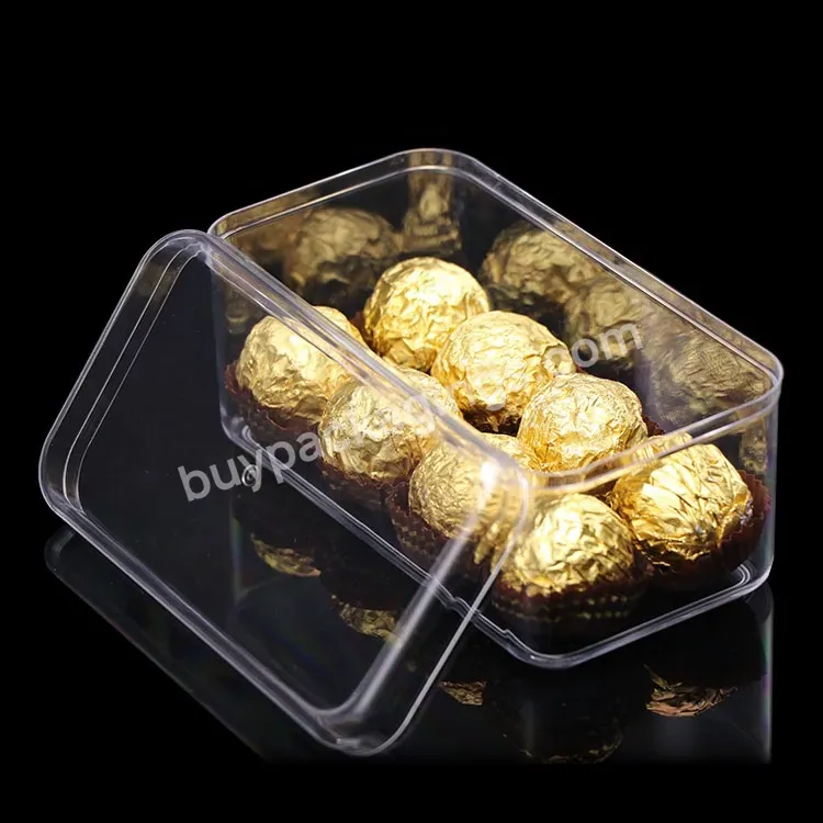 Custom Chocolate Case Packaging Plastic Small Gift Acrylic Sweet Candy Cake Boxes Transparent For Ferrero Rocher Cookie