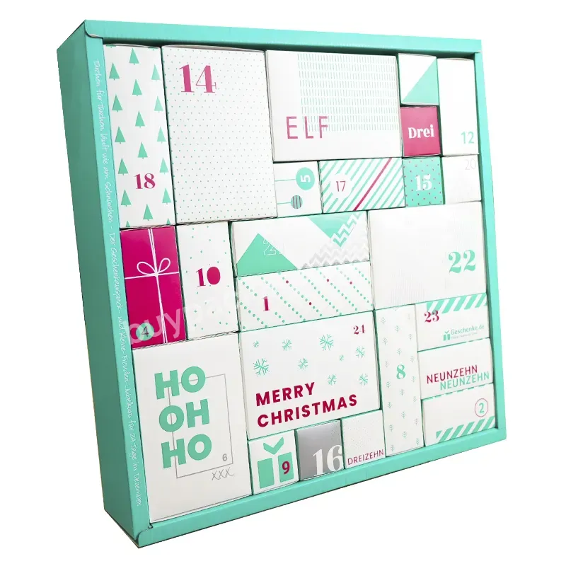 Custom Christmas Advent Calendar Box Gift Shipping Paper Christmas Box Packaging