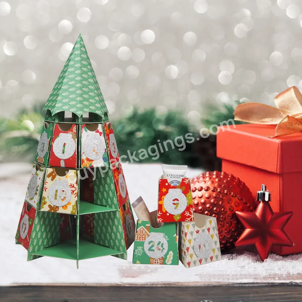 Custom Christmas Calendar Advent Boxes Calendrier De L'avent Carton