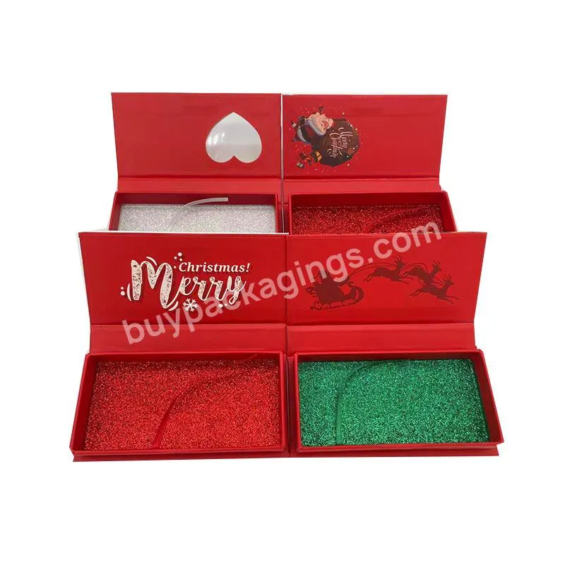 Custom Christmas Style Make Up Skin Care Lipstick Eyelash Gift Mailing Package Eyelash Custom Packaging Box