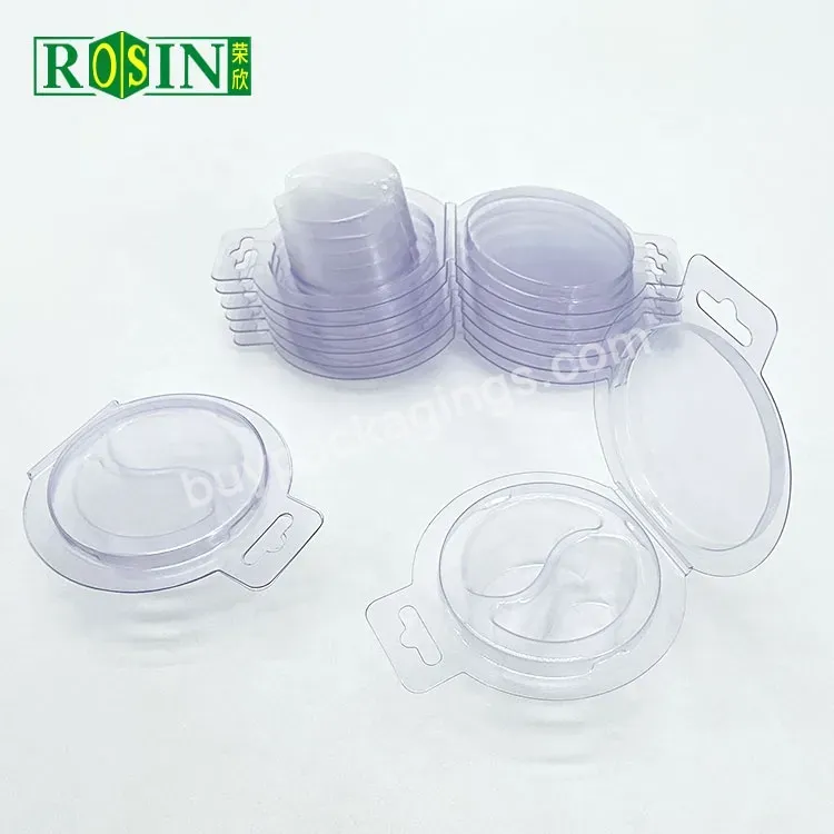 Custom Circle Blister Clear Plastic Wax Melt Clamshells Box Packaging