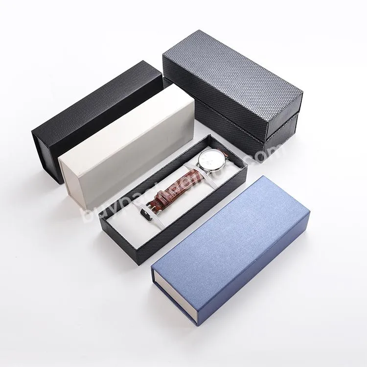 Custom Classical Rigid Cardboard Drawer Watch Strap Box Storage Art Paper Watch Strap Packaging Box