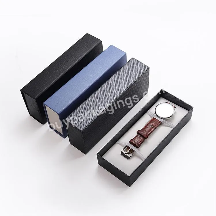 Custom Classical Rigid Cardboard Drawer Watch Strap Box Storage Art Paper Watch Strap Packaging Box