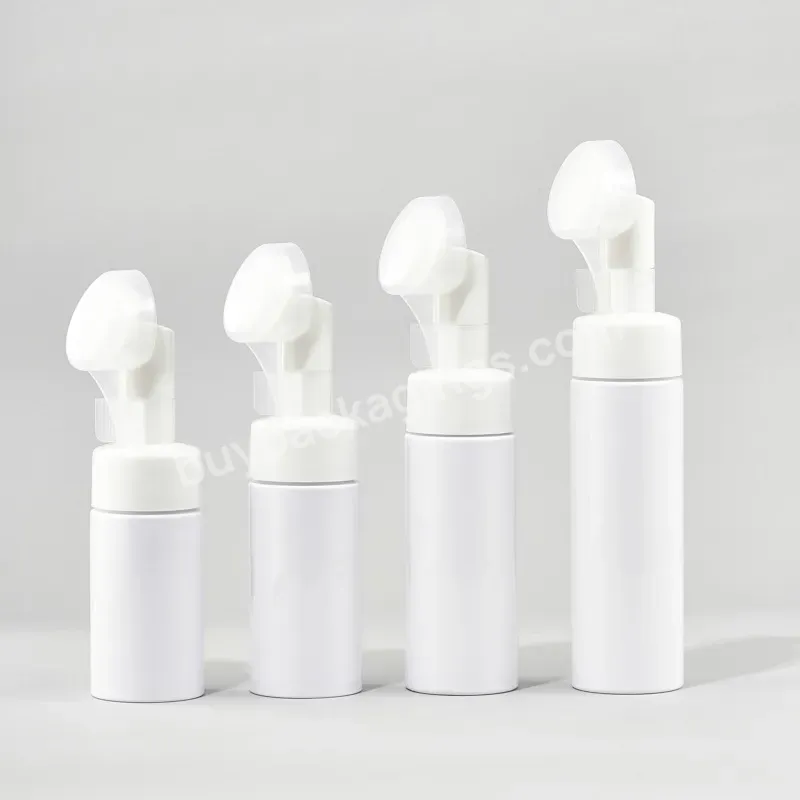 Custom Cleansing Mousse Silicone Brush Head Facial Foam Bottle Foaming Dispensing Cosmetic Bottle