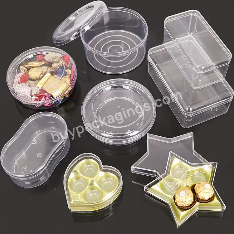 Custom Clear Acrylic Dessert Candy Packaging Case Biscuit Truffle Chocolate Cake Plastic Box For Ferrero Rocher Sweet Boxes