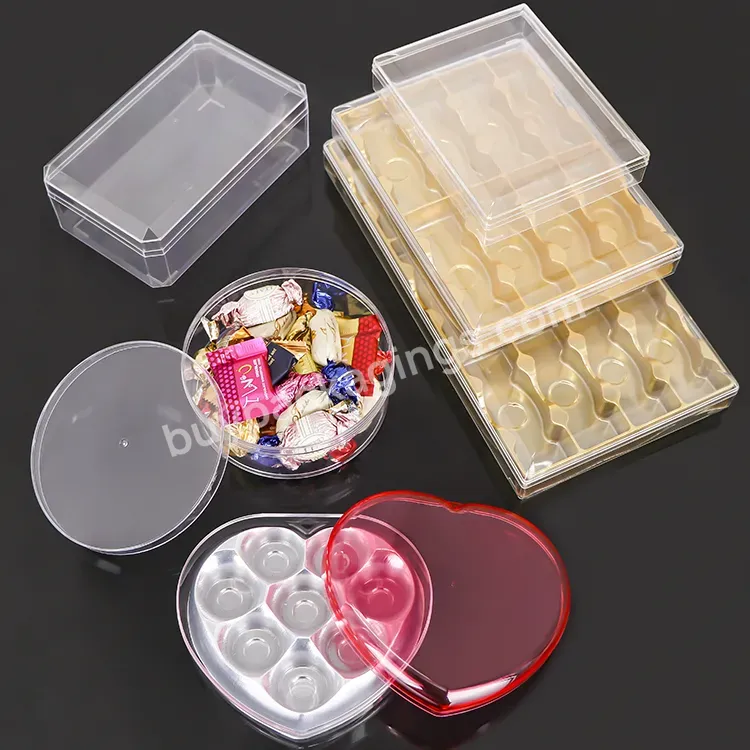 Custom Clear Acrylic Dessert Candy Packaging Case Biscuit Truffle Chocolate Cake Plastic Box For Ferrero Rocher Sweet Boxes