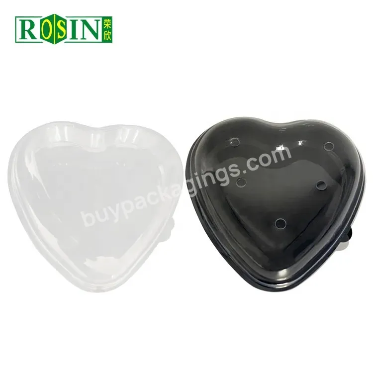 Custom Clear Disposable Plastic Heart Shape Blister Pet Fruit Container Tray