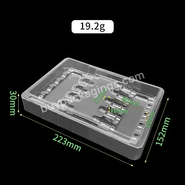 Custom Clear Large 10pcs Disposable Plastic Pigment Divided Plastic Tray For Industrial Samples