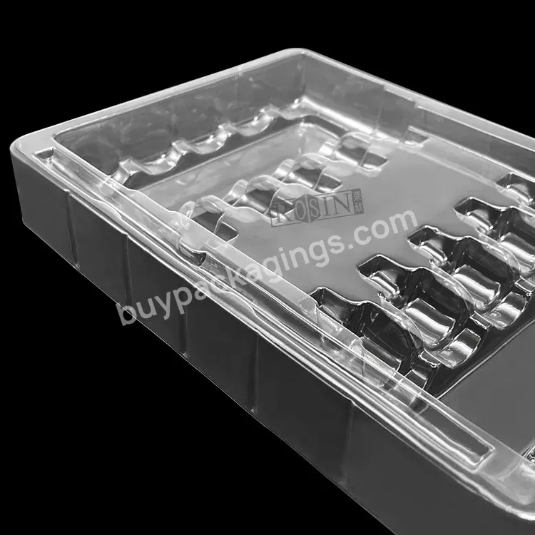 Custom Clear Large 10pcs Disposable Plastic Pigment Divided Plastic Tray For Industrial Samples