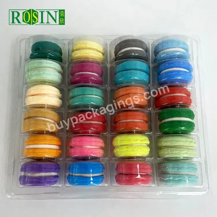 Custom Clear Macaron Plastic Tray Pet Macaron Insert Packaging Tray Blister Tray For Macaron