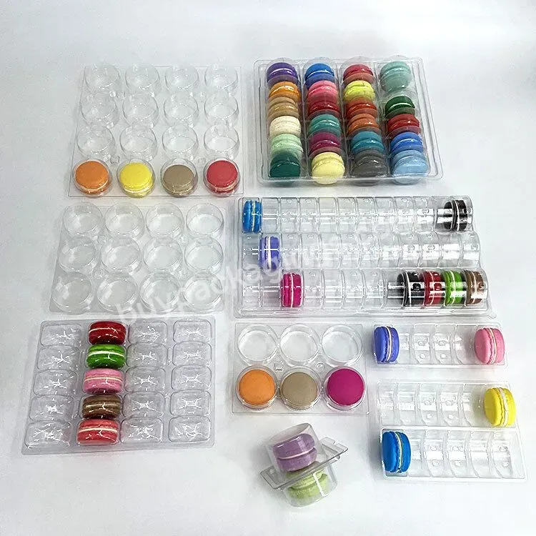 Custom Clear Macaron Plastic Tray Pet Macaron Insert Packaging Tray Blister Tray For Macaron