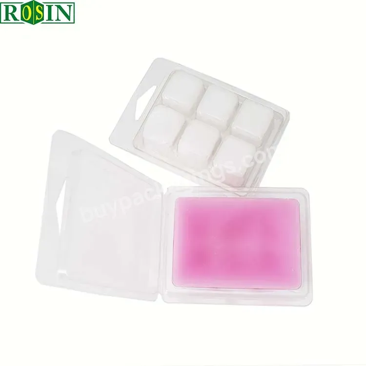 Custom Clear Plastic Blister Packaging 6 Cavity Mold Wax Melt Clamshell Wax Melt Containers