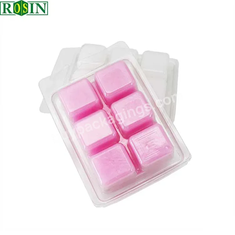 Custom Clear Plastic Blister Packaging 6 Cavity Mold Wax Melt Clamshell Wax Melt Containers