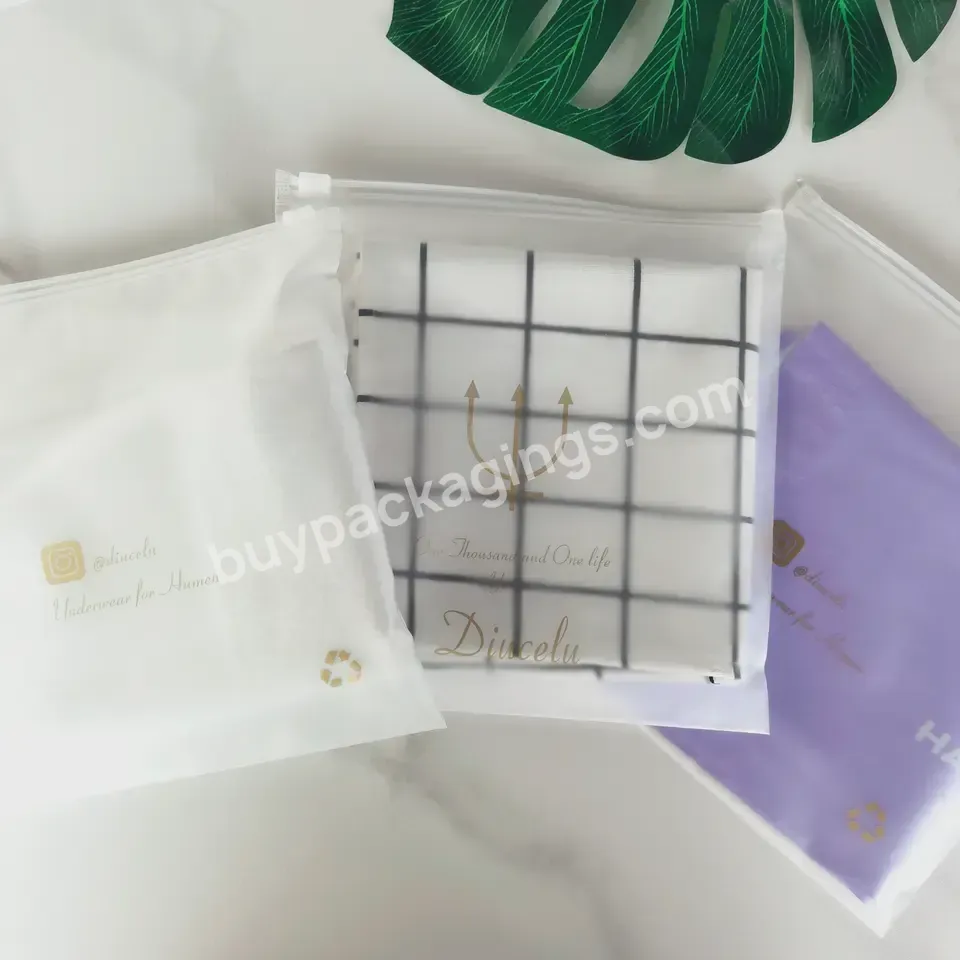 Custom Clear Printed Zipper Plastic Bag With Customized Logo Resealable Poly Bags For Clothes Shirt Swimwear Packaging