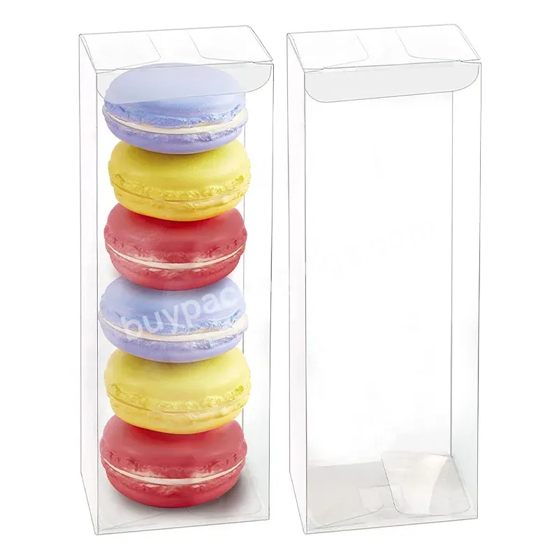 Custom Clear Pvc Pet Pp Macaron Cookie Plastic Box Packaging With Tray