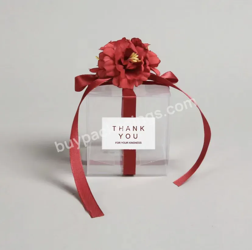 Custom Clear Wedding Favor Boxes Transparent Plastic Boxes For Packaging Party Treats Candy Chocolate Macaron Strawberries