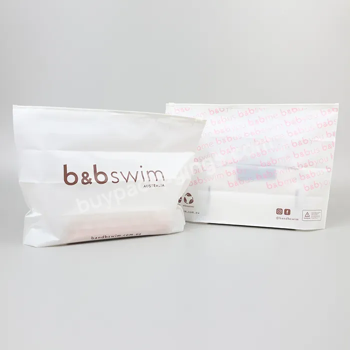 Custom Clothes Zipper Bag With Printed-logo Plastic Zipper Bag For Swimwear