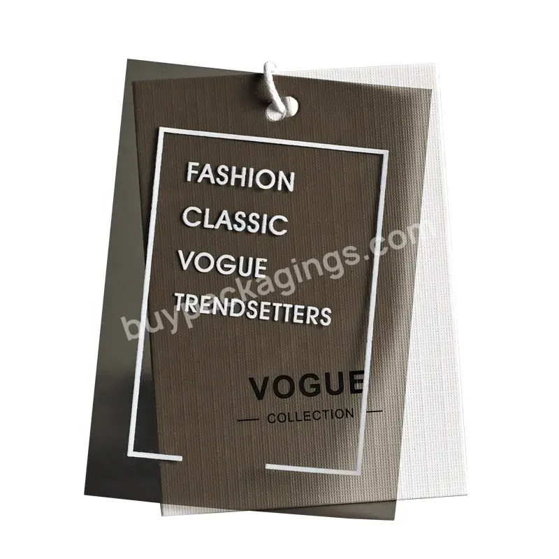 Custom Clothing Label And Hang Tags Colorful Hang Tags Transparent Hang Sustainable Tag For Clothing