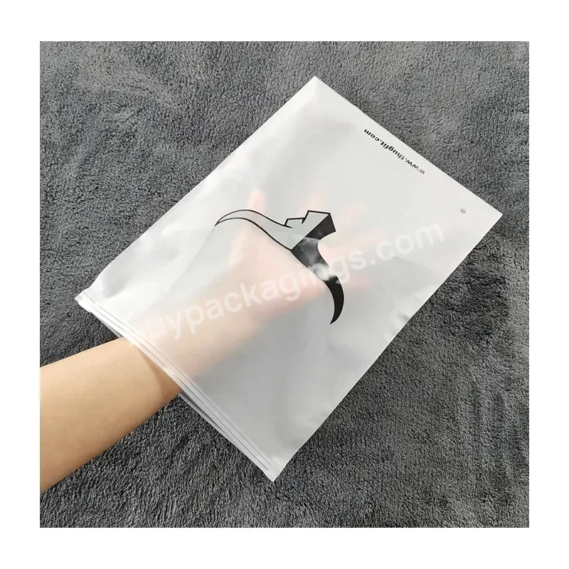 Custom Clothing Printed Pvc Slider Frosted Plastic Ziplock Bag For Package