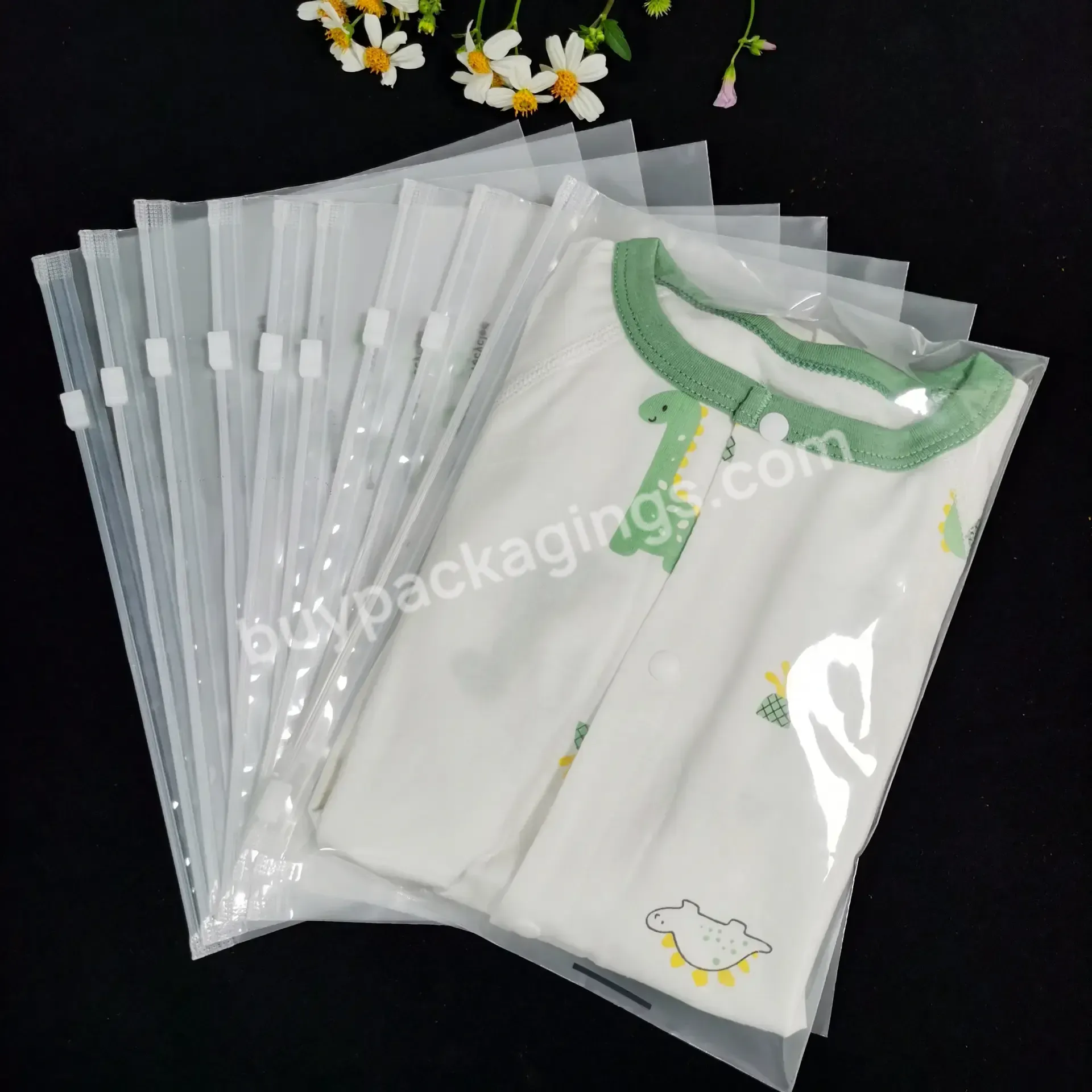 Custom Clothing Zipper Bags Transparent Plastic Self Sealing Packaging Bags Eco-friendly Wholesale