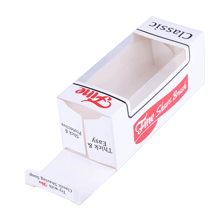 Custom cmyk color logo printing high quality white cardboard paper perfume box cosmetic box with PVC