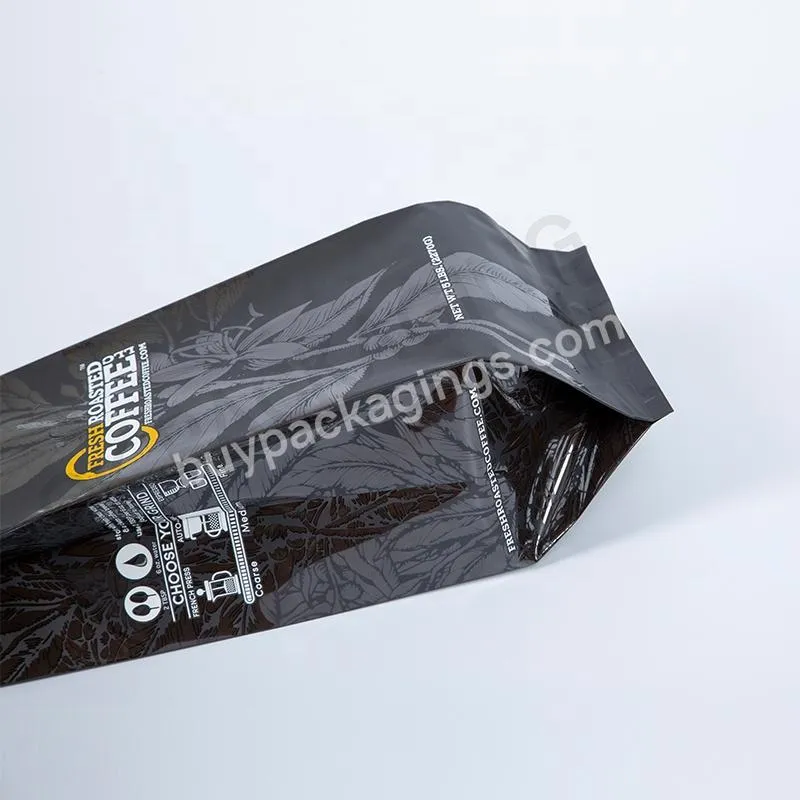 Custom Coffee Beans Bag Biodegradable Eco Reseal Packaging For Coffee Tea Bags With Valve Coffee Zipper Stand Up Pouches
