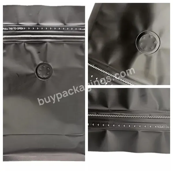 Custom Coffee Packaging 5 Gallon Mylay Black Bags Packaging Edible Bags Printing Logo Zipper Top With Valve