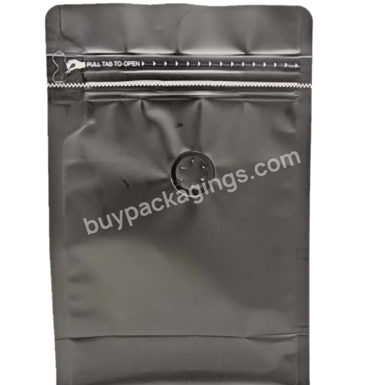 Custom Coffee Packaging Gravure Printing Food Stand Up Pouch Zipper Top Accept Customization Recycled Black Bags