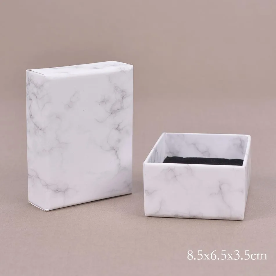 Custom Cold Marble Cardboard Jewelry Gift Boxes Square High-end Lipstick Jewelry Paper Gift Box