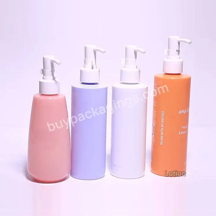 Custom Color 200ml 250ml 300ml 500ml Cosmetic Packaging 100% Pcr Pet Plastic Pump Lotion Empty Refillable Bottles For Body