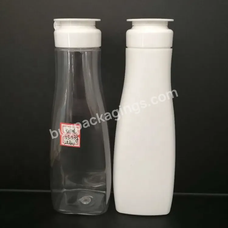 Custom Color 250ml 500ml Square Empty Plastic Shampoo Flip Top Cap Bottles For Shower Gel