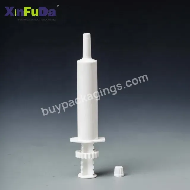 Custom Color 30cc Disposable White Animal Injector 30ml Equine Calm Paste Packaging Injection Use Oral Dosing Syringes