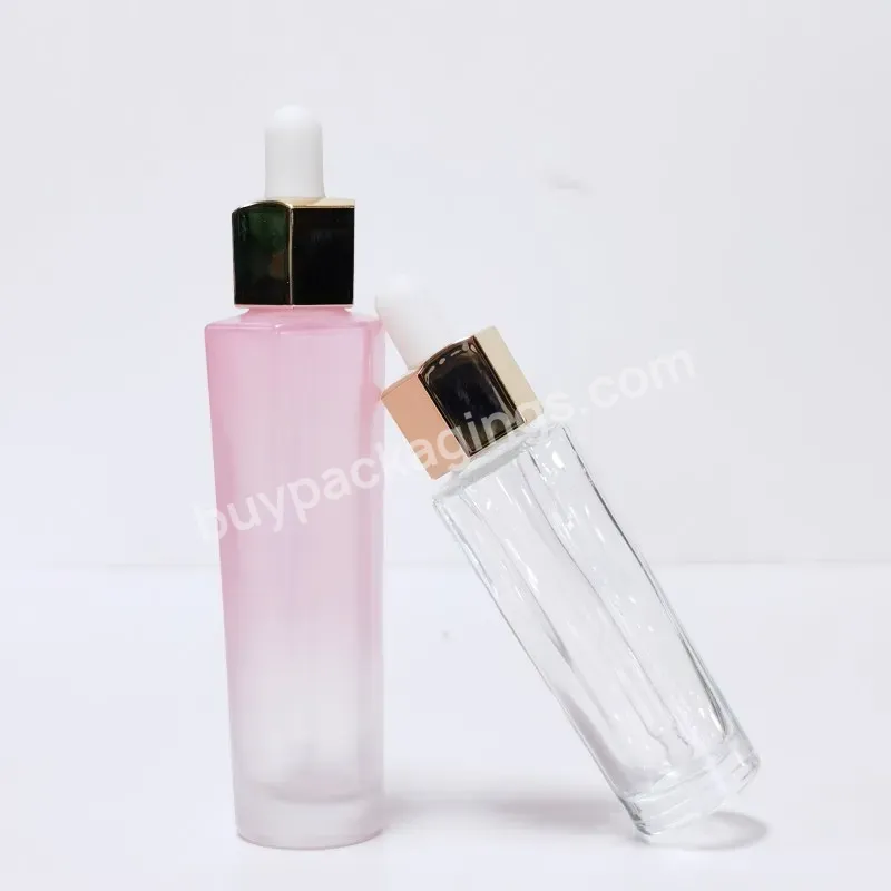 Custom Color Eco-friendly 30ml 50ml Glass Dropper Bottle Cosmetic Packaging Set Cosmetic Glass Bottle