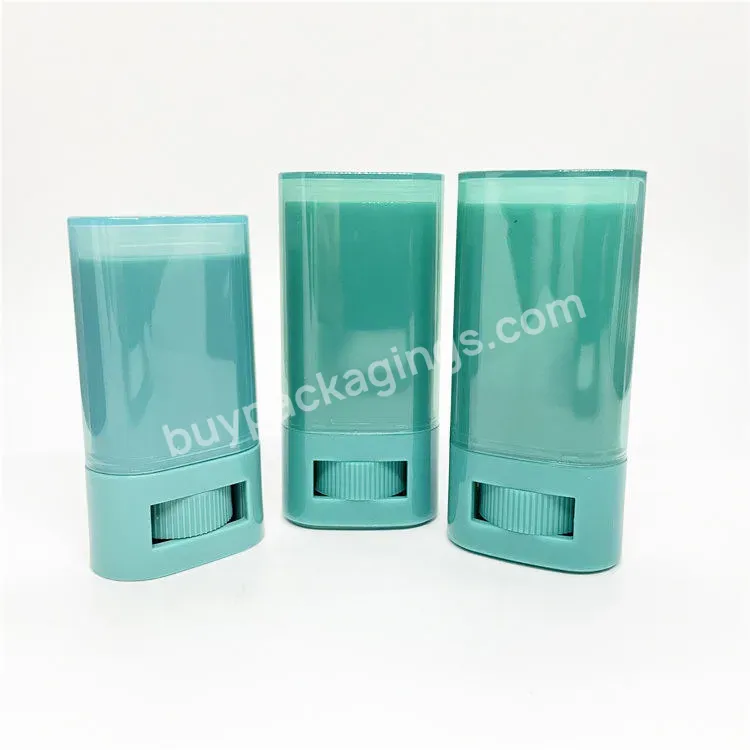 Custom Color Flat Plastic Deodorant Stick Sun Stick Chapstick Tube Empty Containers Packaging 15ml 20ml