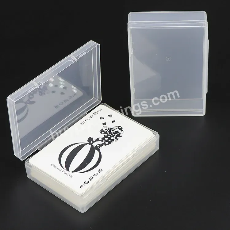 Custom Color Logo Acrylic Plastic Cards Holder Tarot Card Deck Box Clear Playing Card Case For Pokemon Poker