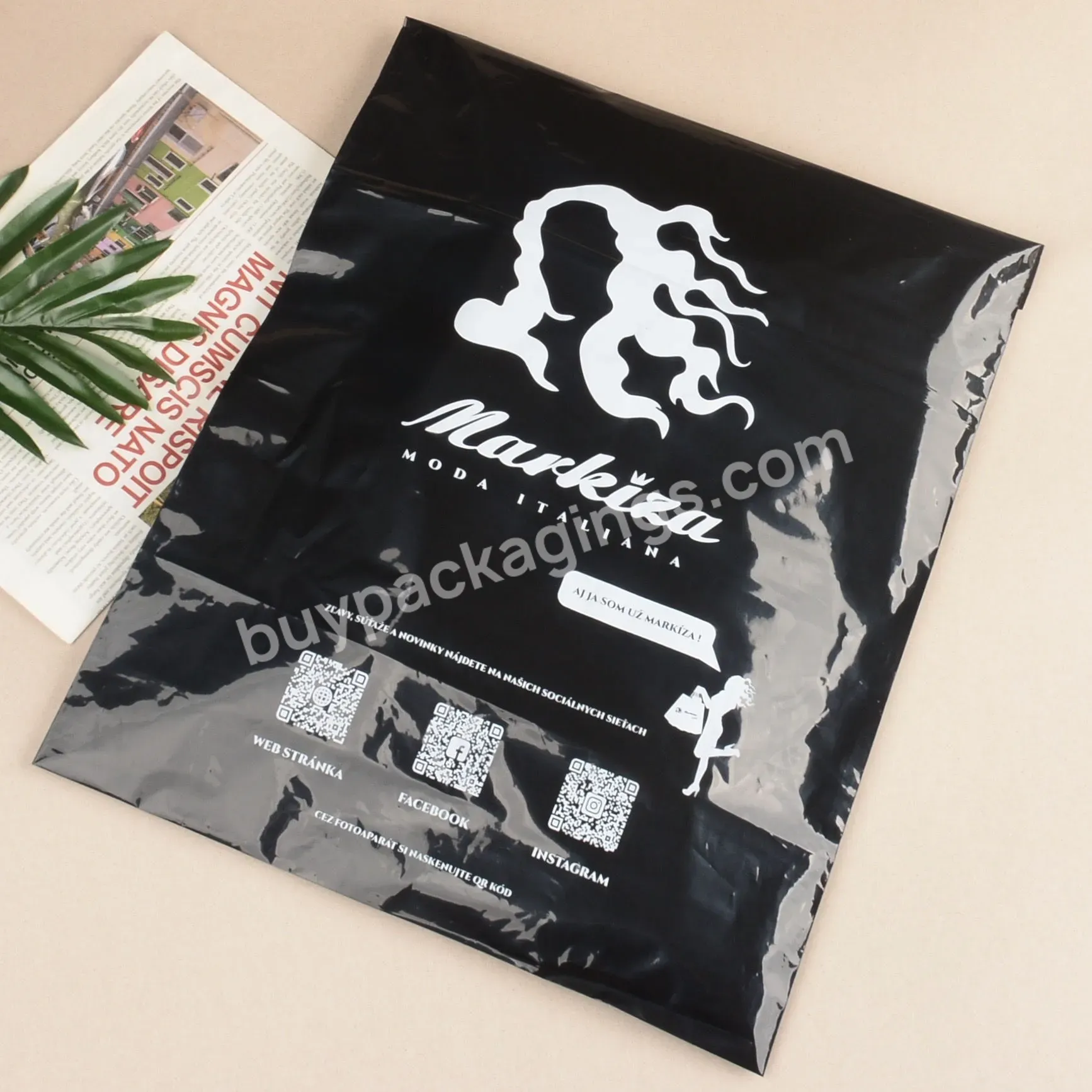 Custom Color Logo Mailbag Packing Brown Paper Mail Box Express Mailbag Low Moq Skincare Packaging Shipping Bag