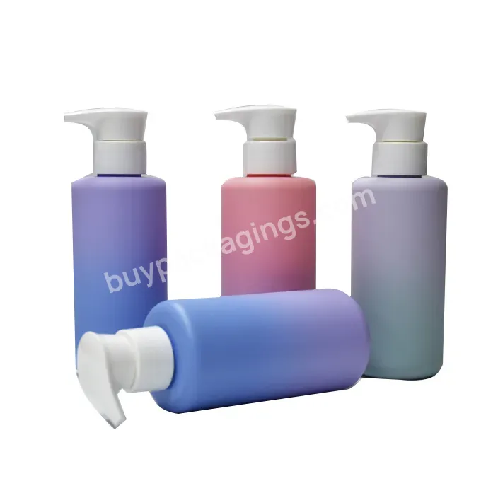 Custom Color Logo Soft Touch 250ml 350ml Body Lotion Biodegradable Shampoo Shower Gel Lotion Bottle