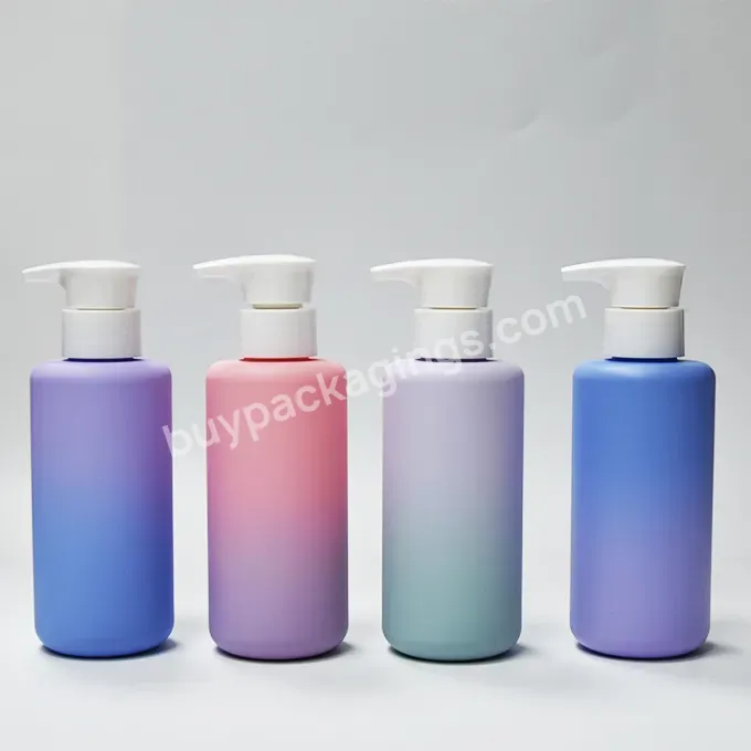 Custom Color Logo Soft Touch 250ml 350ml Body Lotion Biodegradable Shampoo Shower Gel Lotion Bottle