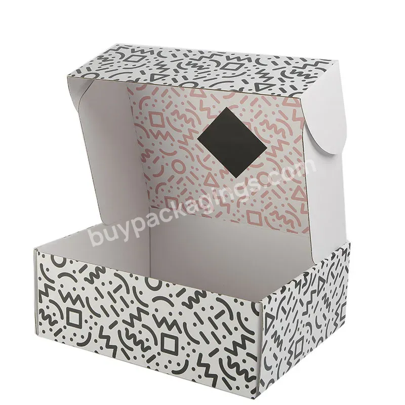 Custom Color Logo White Paper Packaging Shipping Rigid Cardboard Corrugated Boxes