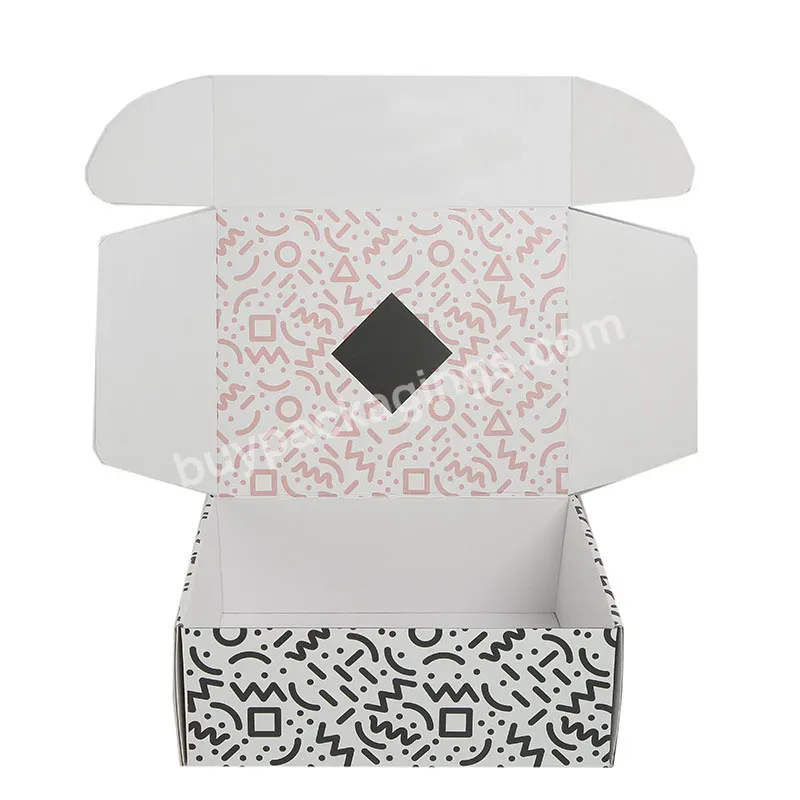 Custom Color Logo White Paper Packaging Shipping Rigid Cardboard Corrugated Boxes