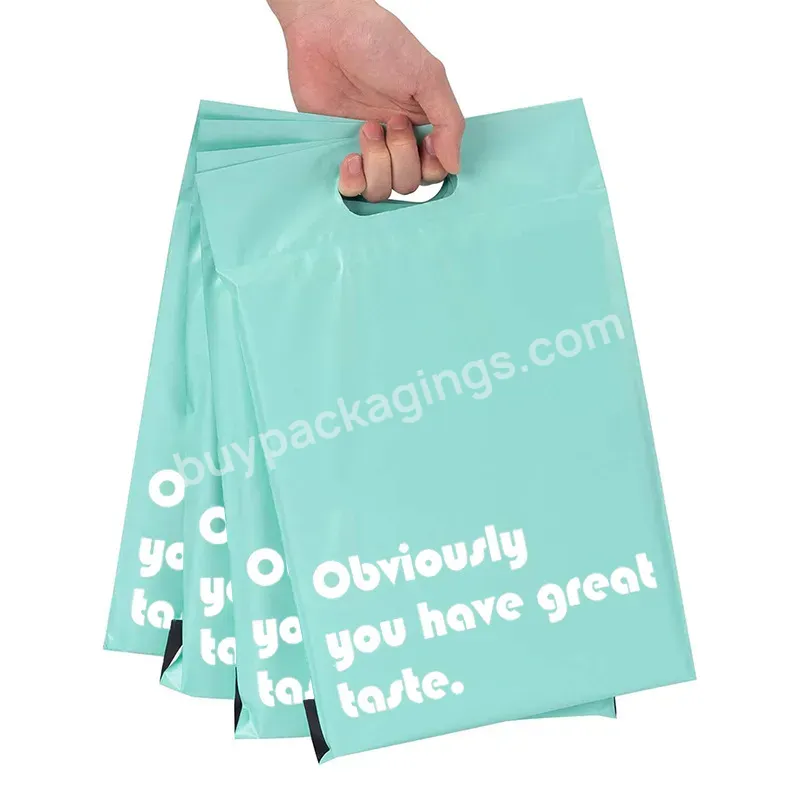 Custom Color Own Logo Printed Self Adhesive Compostable Handle Shipping Mailers