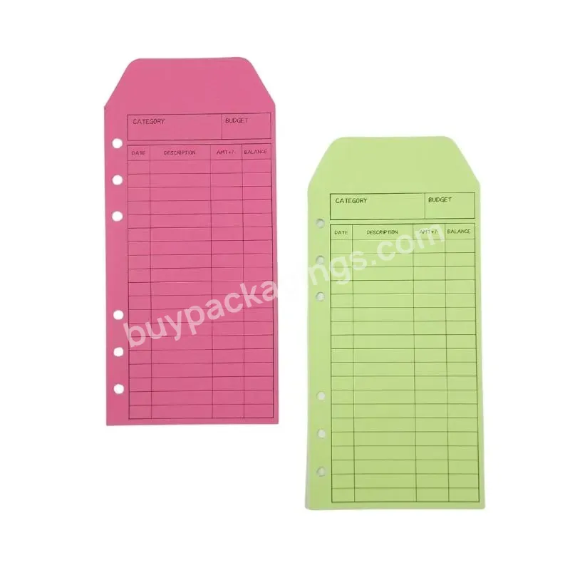 Custom Color Paper A6 Budget Binder With Cash Envelopes For Budgeting Money Budget Envelope