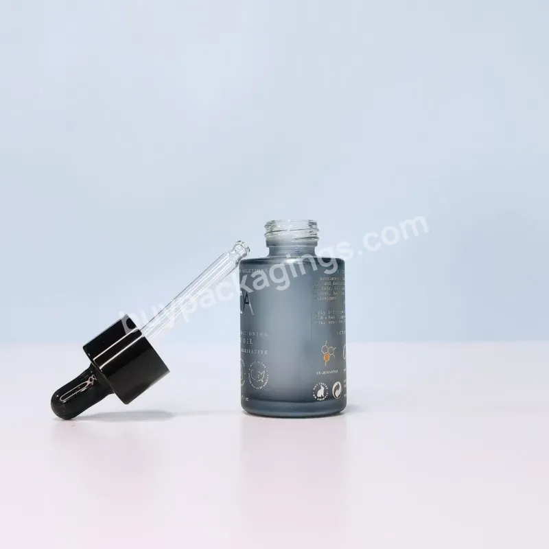 Custom Color Printed 30ml Essential Oil Glass Bottle With Dropper 1oz Skin Care Oil Bottle