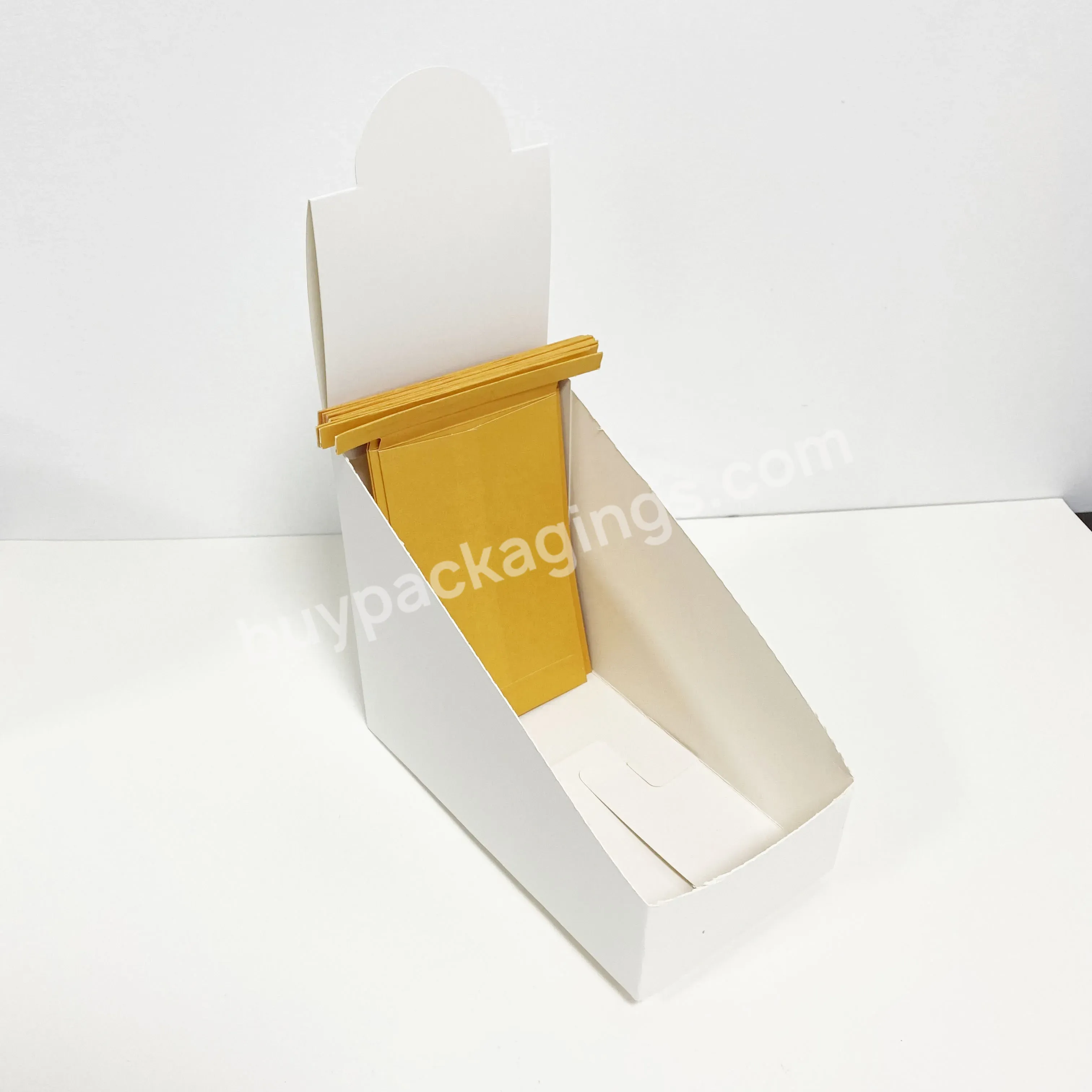 Custom Color Printed Ivory Board Cardboard Shop Packaging Counter Paper Display Box For Retail